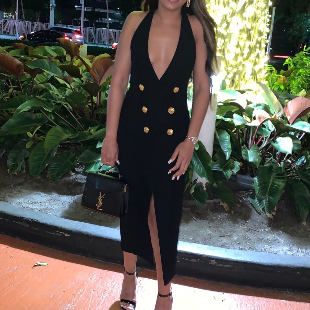 Balmain Double Breasted Sleeveless Blazer Dress